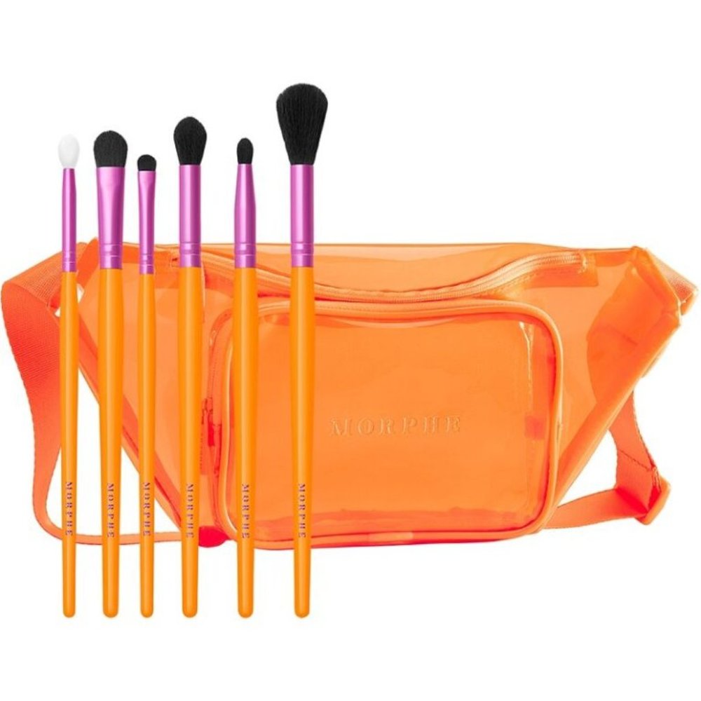 Morphe VIP Sweep By Saweetie 6 Piece Brush Collection Zip Belt Bag Authentic NEW